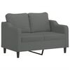 vidaXL Sofa Set Dark Grey Fabric (100% polyester), metal, textilene, plywood