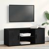 vidaXL TV Cabinet Black oak 39.37 x 13.78 x 15.75 in Engineered wood