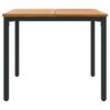 vidaXL Outdoor Table Natural and Black 35.43 x 35.43 x 29.53 in