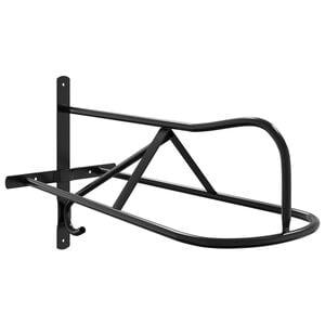 vidaXL Saddle Rack Black Powder-coated iron Compact Portable