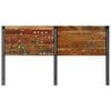 vidaXL Headboard Mixed color Solid reclaimed wood, powder-coated iron