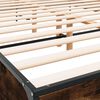 vidaXL Bed Frame Smoked Oak Engineered Wood King Size Modern Bed Frame