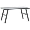 vidaXL Garden Coffee Table Black Powder-coated steel Medium Durable