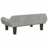 vidaXL Kids Sofa Light Gray Velvet (100% polyester), Solid pine wood, Foam