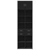 vidaXL Storage Cabinet Black Engineered Wood Large Storage Cabinet