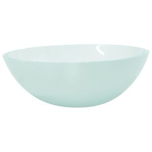vidaXL Basin Glass 19.7x14.6x5.5" Frosted