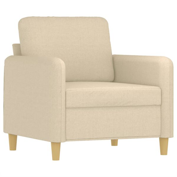 vidaXL Sofa Chair With Footstool Cream