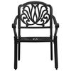 vidaXL Bistro Set Black Cast aluminum Medium Bistro Set Round
