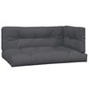 vidaXL Pallet Sofa Set Anthracite and natural wood