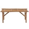 vidaXL Garden Bench Natural Bamboo Bamboo, Polyester Standard Portable