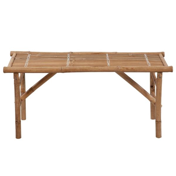 vidaXL Garden Bench Natural Bamboo Bamboo, Polyester Standard Portable