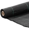 vidaXL Weed Membrane Black with green stripes 100% Polypropylene Large