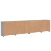vidaXL Sideboard Grey Sonoma Engineered wood, glass Large Sideboard