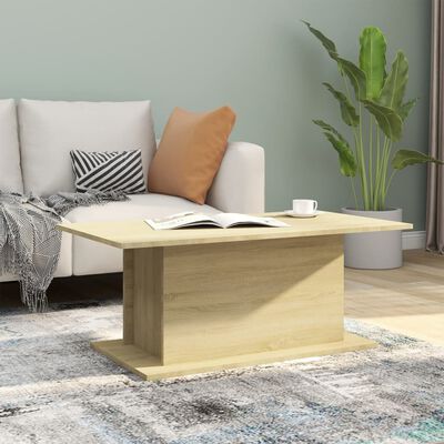 vidaXL Coffee Table Sonoma Oak 40.2"x21.9"x15.7" Engineered Wood
