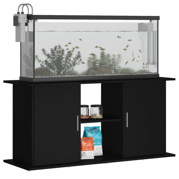 vidaXL Aquarium Stand Black Engineered wood 47.6 x 16.1 x 22.8 in