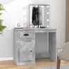 vidaXL Dressing Table Concrete gray Engineered wood, acrylic Medium