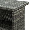 vidaXL Garden Bar Set Grey, Dark Grey PE rattan, powder-coated steel Large