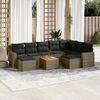 vidaXL Garden Sofa Set Grey, Dark Grey PE Rattan 10 Piece Modular