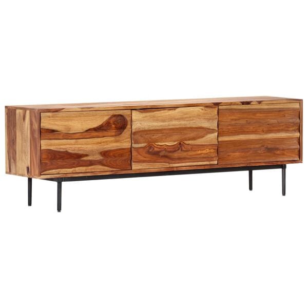 vidaXL TV Stand 55.1"x11.8"x17.7" Solid Wood Acacia
