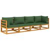 vidaXL Garden Lounge Set Green Cushions