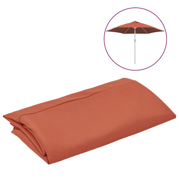 vidaXL Replacement Fabric Terracotta 100% polyester 118.1 in diameter