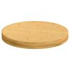 vidaXL Table Top Natural Bamboo Varnished Finish 15.7 in Round Modern
