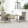 vidaXL Garden Chair Set of 2 Grey