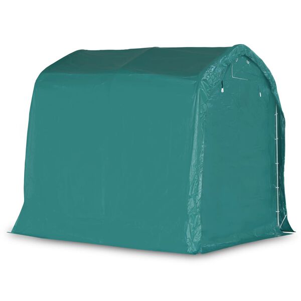 vidaXL Garage Tent Dark green PVC, galvanized steel Large Collapsible
