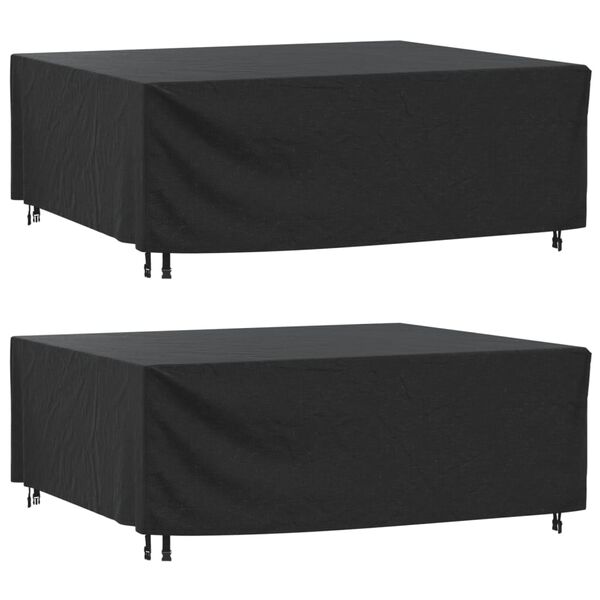 vidaXL Garden Furniture Cover Black 420D Oxford fabric with PU coating