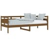 vidaXL Day Bed Honey Brown Solid Pine Wood, Plywood Twin