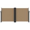 vidaXL Retractable Side Awning Taupe Polyester with PU coating, Steel