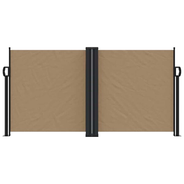 vidaXL Retractable Side Awning Taupe Polyester with PU coating, Steel