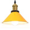 vidaXL Pendant Lamp Gloss Yellow Metal Medium Height-Adjustable