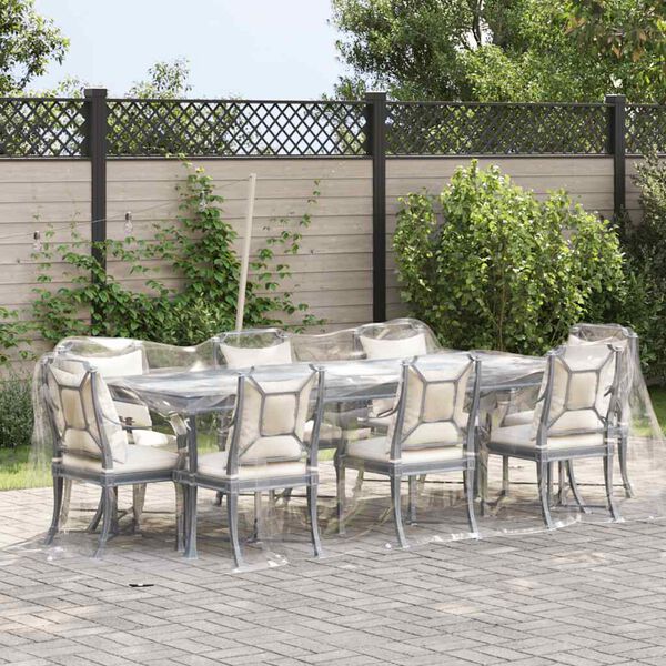 vidaXL Clear Tarpaulin with Eyelets 6.6x16.4' PVC