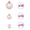vidaXL Artificial Pre-lit Christmas Tree with 300 LEDs Pink 70.9" PVC