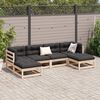 vidaXL Garden Sofa Set Anthracite Solid Pine Wood Standard Modular