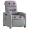 vidaXL Massage Recliner Chair Light Grey