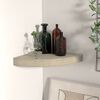 vidaXL Corner Shelf Oak Honeycomb MDF, Metal Small Corner Shelf