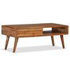 vidaXL Coffee Table Natural Wood Solid Acacia Wood Medium Coffee Table