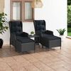 vidaXL Garden Lounge Set Dark grey, Black