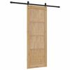 vidaXL Sliding Door ORKDAL Brown 28.94 x 78.15 in Solid Pine Wood