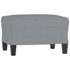 vidaXL Sofa Chair With Footstool Light grey