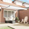vidaXL Retractable Awning White 137.80" x 98.43" fabric