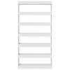 vidaXL Book Cabinet White 39.37 x 11.81 x 77.95 in Engineered Wood