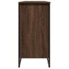 vidaXL Shoe Cabinet Brown Oak Engineered Wood, Metal Medium Shoe Cabinet