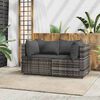 vidaXL Patio Corner Sofa Grey