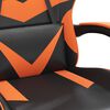 vidaXL Gaming Chair Black and Orange Faux Leather