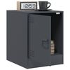 vidaXL Bedside Cabinet Anthracite Cold-rolled steel Medium Storage