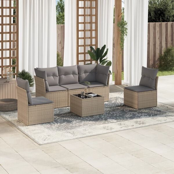 vidaXL Garden Sofa Set Beige