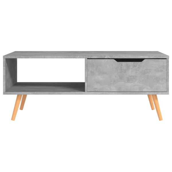 vidaXL Coffee Table Concrete Grey Engineered Wood, MDF 39.4 in